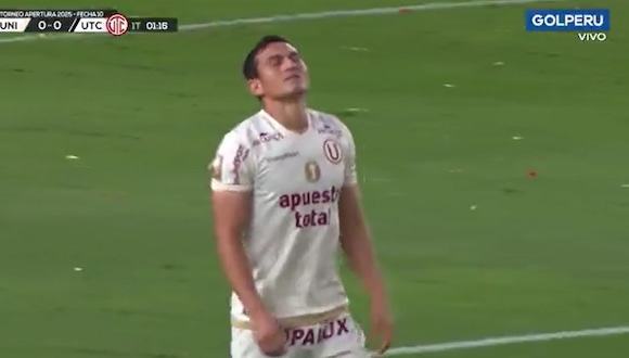 TROME | Jairo Vélez falla ocasión de gol de UniversItario (GOL PERÚ)