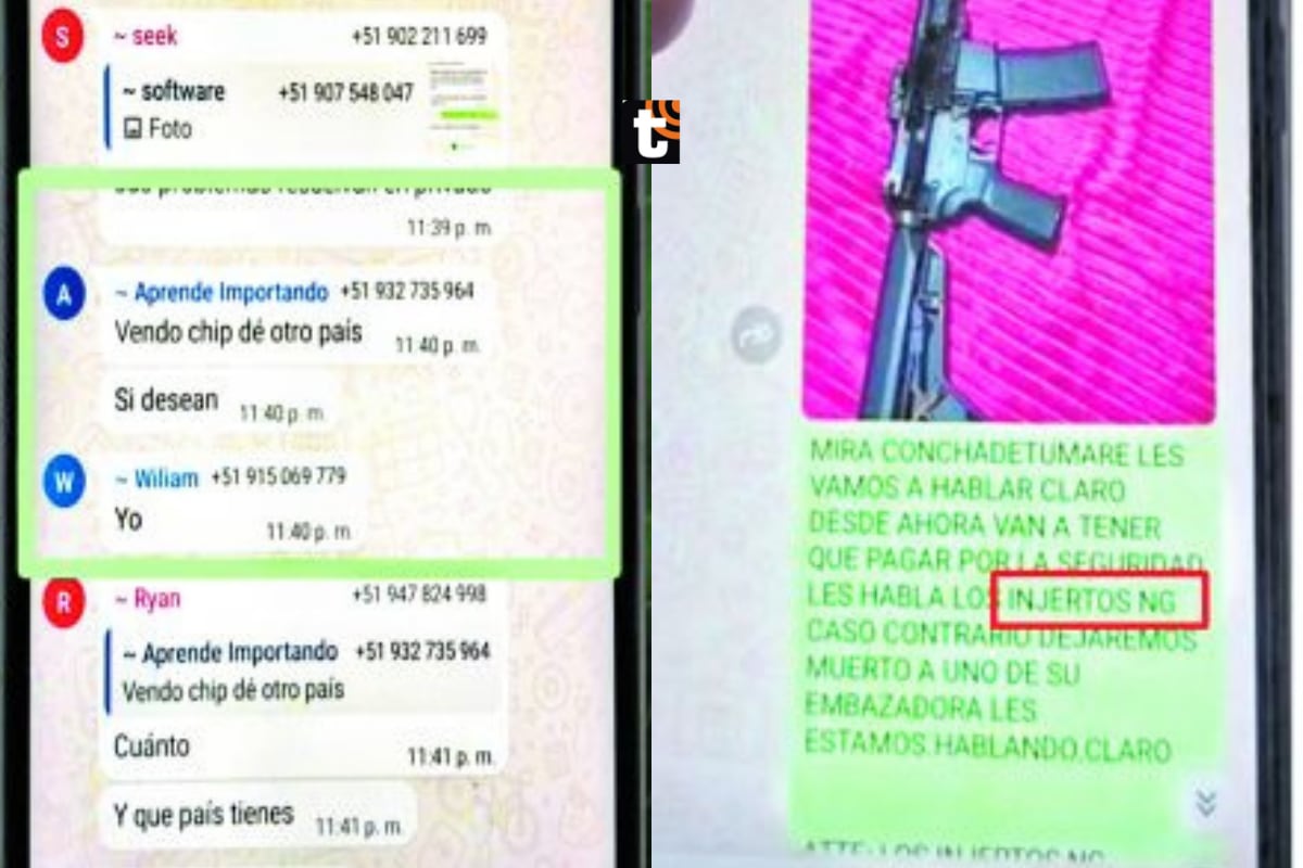 Amenazaban a sus víctimas mediante mensajes.