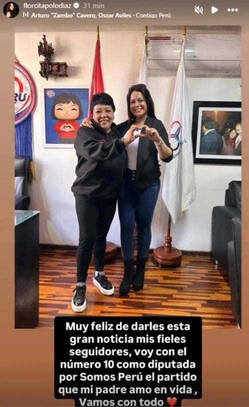 Flor Polo anunció su candidatura al Congreso por Somos Perú. (Foto: Redes sociales)