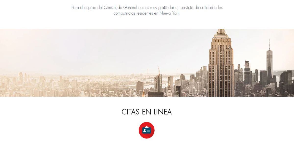 Las citas en algunos consulados, como en Nueva York, se programan de manera virtual (Imagen: conperuny.com)