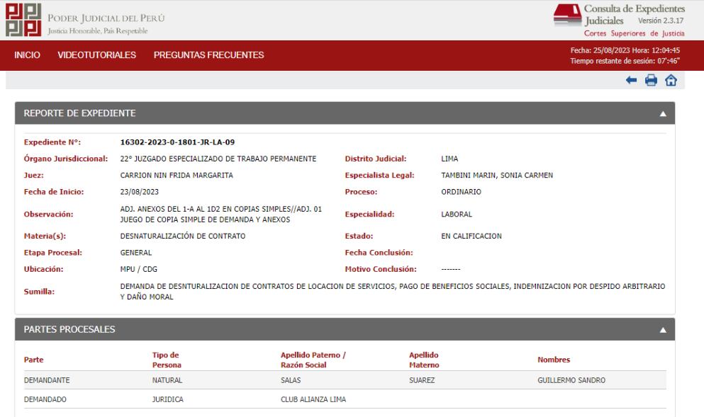 Demanda presentada por Chicho Salas contra el club Alianza Lima. Foto: Poder Judicial