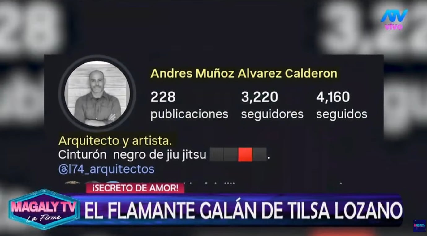 Andrés Muñoz Álvarez Calderon es la persona que fue captada junto a Tilsa Lozano.