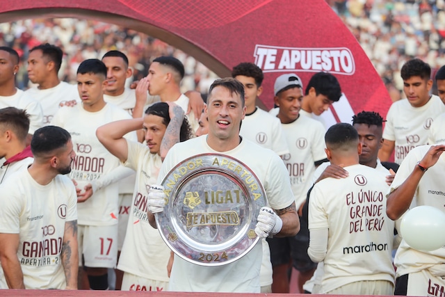 Celebración de Universitario como ganador del Torneo Apertura (Fotos: Jesús Saucedo)
