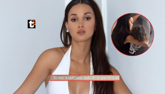 Angie Arizaga se va del país y se despide de su hijo con Jota Benz con desgarrador mensaje