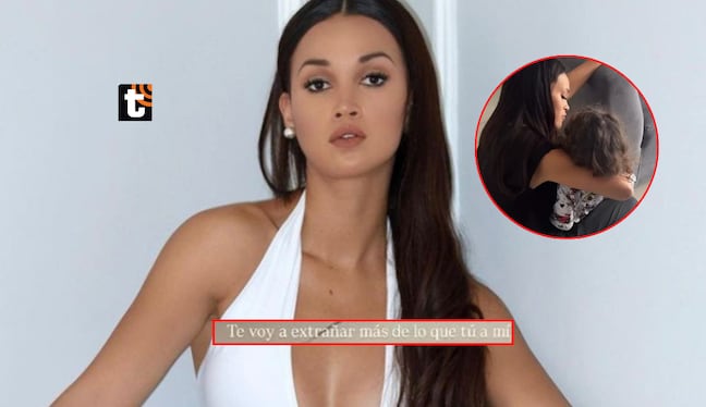 Angie Arizaga se va del país y se despide de su hijo con Jota Benz con desgarrador mensaje.