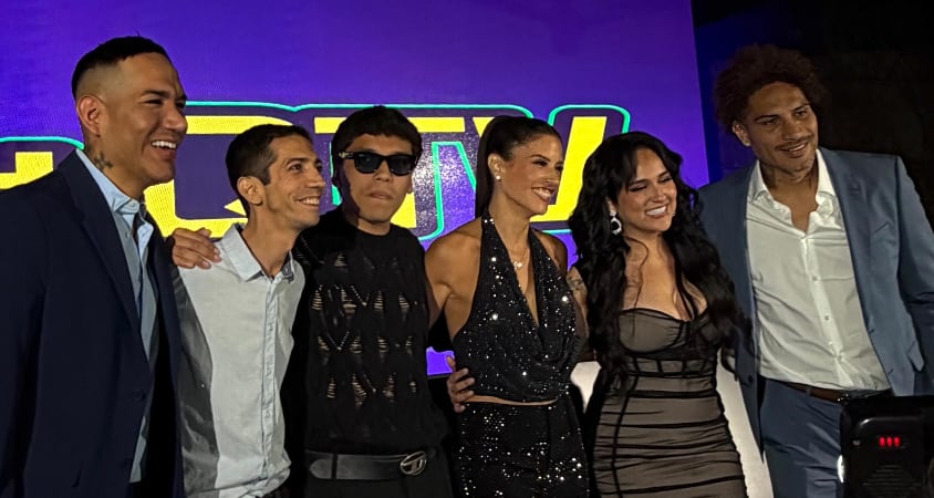 Peter Fajardo, el Flaco Granda, Dafonseka, María Pía Copello, Daniela Darcourt y Paolo Guerrero.