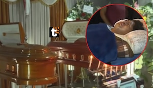 Hijo asistente en camilla al velatorio de sus padres tras impacto de tráiler en Jicamarca