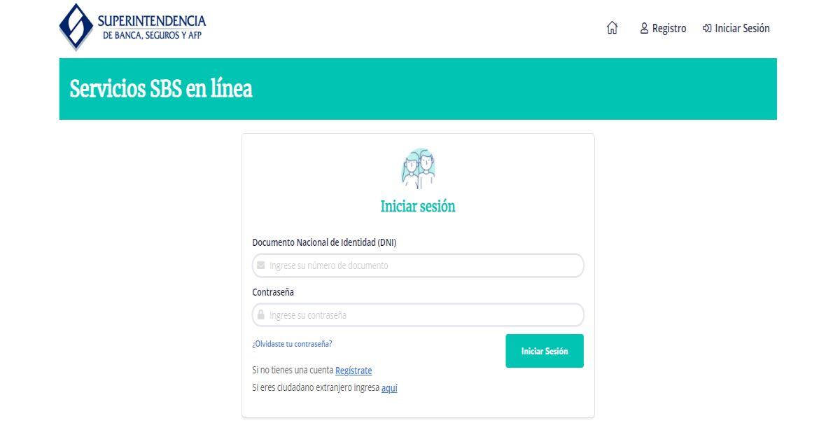 Para acceder al servicio de Reporte de Deudas de la SBS se debe contar con un usuario y contraseña (Imagen: SBS)