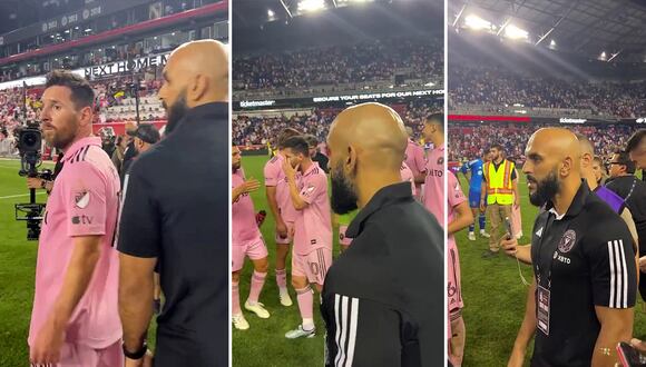 Yassine Cheuko, el guardaespaldas que se volvió viral por cuidar a Lionel Messi hasta en la cancha