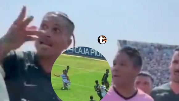 Paolo Guerrero y Mariano Soso abordaron al árbitro tras finalizar el partido en Sullana. Video: Instagram