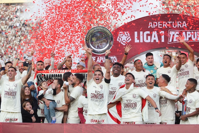 Celebración de Universitario como ganador del Torneo Apertura (Fotos: Jesús Saucedo)