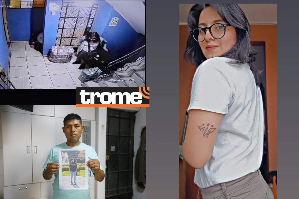 Ella es la sospechosa. Había subido una foto suya en su cuenta de Facebook, la cual posteriormente eliminó de las redes sociales. A la izquierda, arriba: el momento en que escapa. A la izquierda, abajo: el denunciante. | Composición: Diario Trome / Foto: Violeta Ayasta