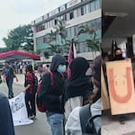 Estudiantes de la UNMSM en su aniversario