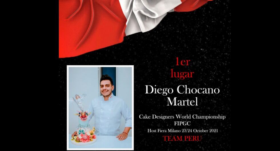 Huanuqueño Diego Chocano representará al Perú en el Mundial de Diseñadores de Pasteles, en Italia. Elaboró una de 'La Diablada puneña'.