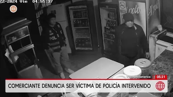 Comerciante denuncia a policía que cumple prisión preventiva por intervención ilegal. Foto: América Noticias