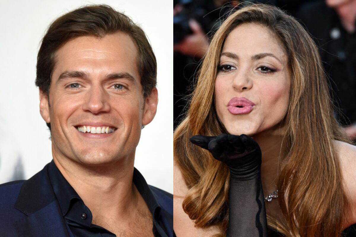 Shakira y Henry Cavill coincidieron en la alfombra roja de “The Man from U.N.C.L.E.”, película de 2015. (Foto: AFP).