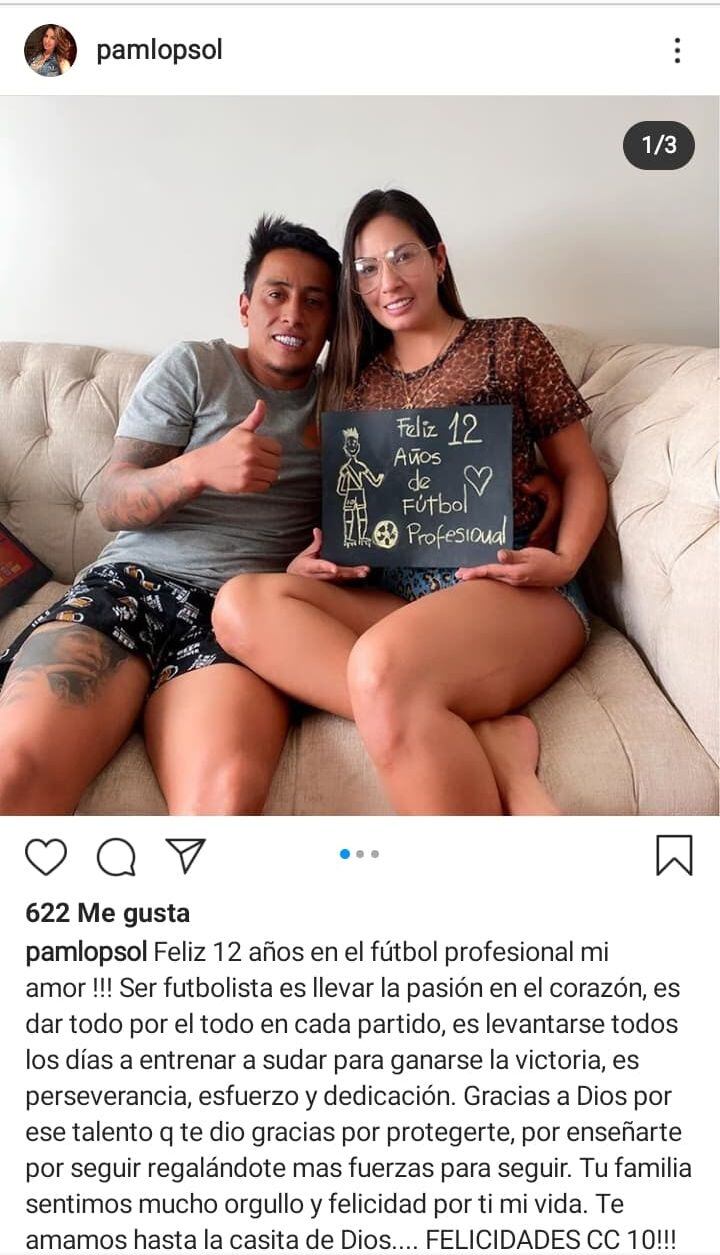 Mensaje de Pamela López a Christian Cueva. (Foto: Instagram @pamlopsol)