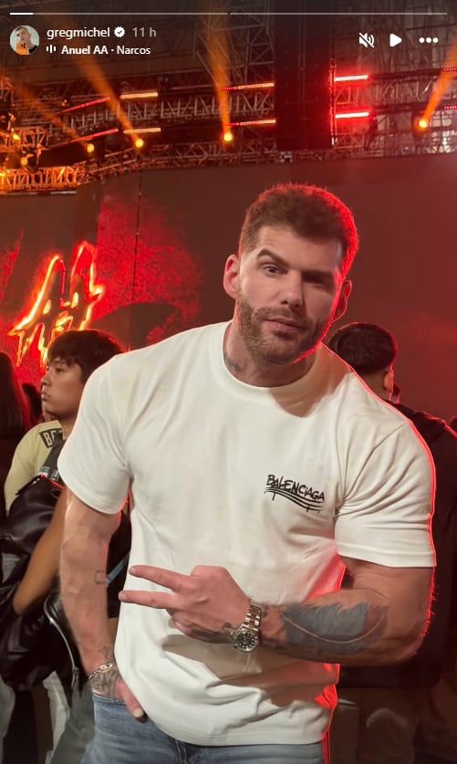 Exchico reality muestra en redes que sí estuvo en concierto. (Instagram: @gregmichel)