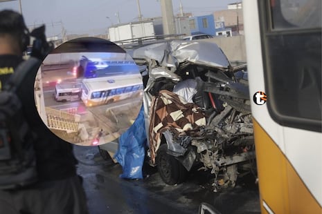¡Tragedia en la Panamericana Sur! Dos muertos y 12 heridos dejó violento choque de combi en Villa El Salv...