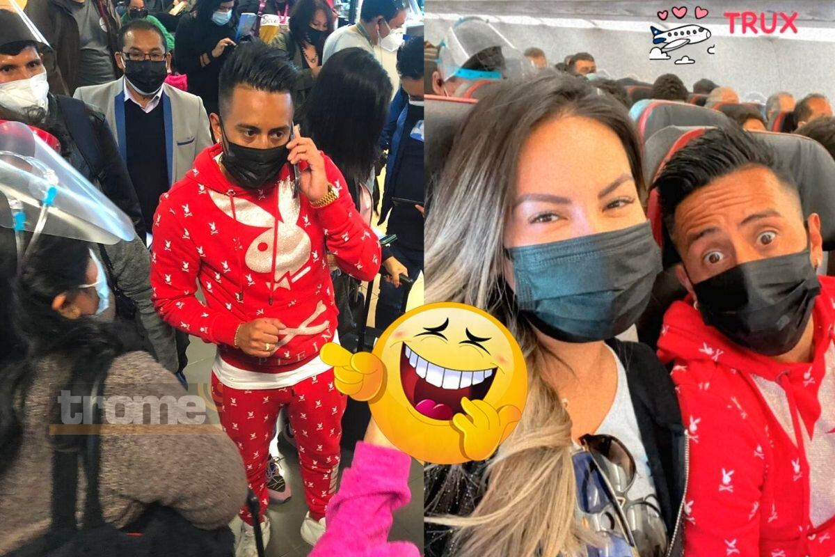 Christian Cueva sorprendió con su estrafalario look de viajero (Foto: Instagram)