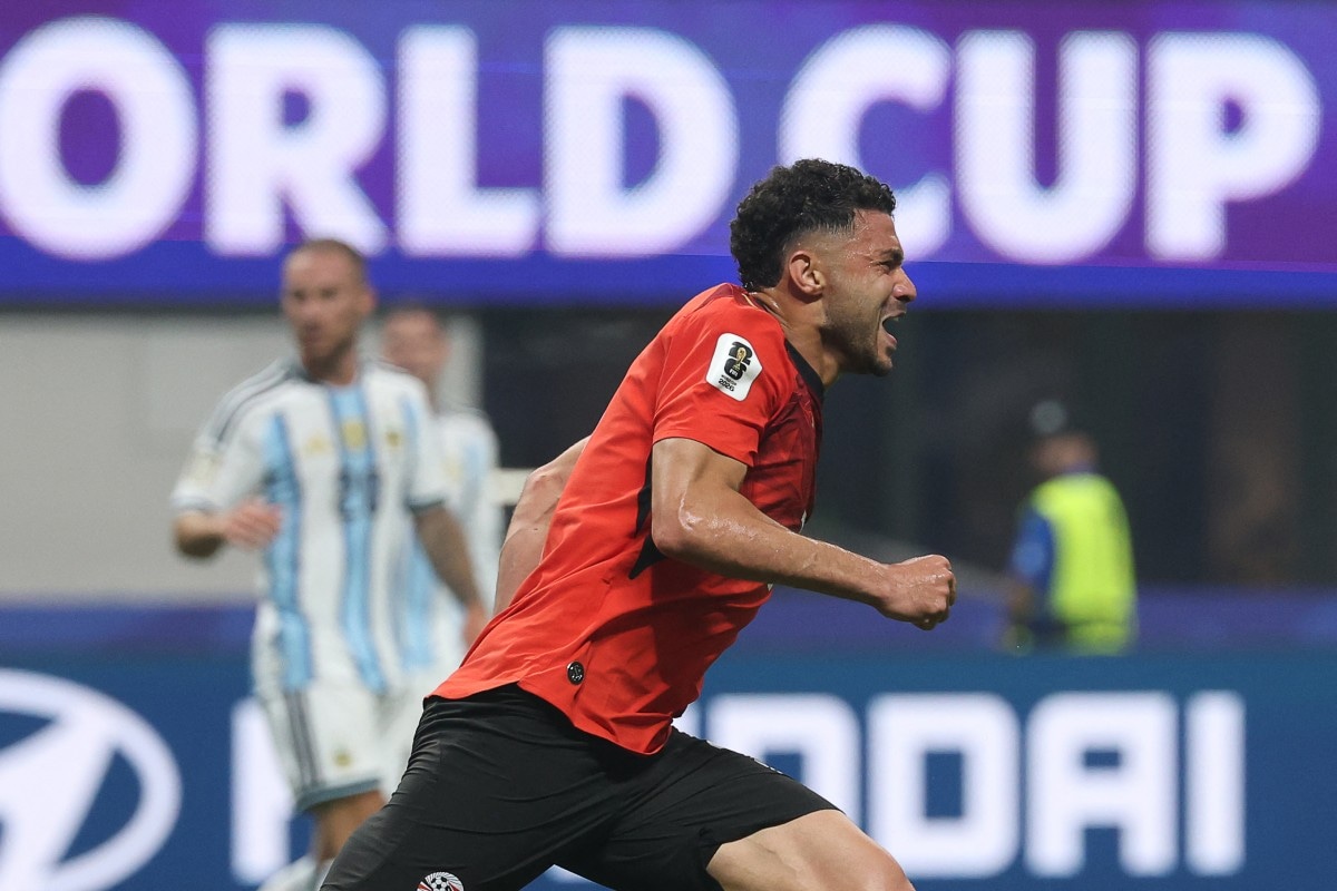 ¡Golpe a la Albiceleste! Yasser El Hanafi sorprende y pone el 1-0 de Egipto ante Argentina (Foto: AFP)