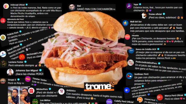 El pan con chicharrón en el Mundial de Desayunos de Ibai. (Compos.:Isabel Medina / Trome).