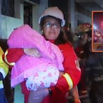 ¡Héroes de rojo! Bomberos rescatan a una ñiña de feroz incendio en Cercado de Lima