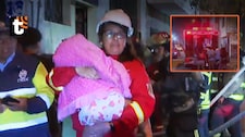 ¡Héroes de rojo! Bomberos rescatan a una ñiña de feroz incendio en Cercado de Lima