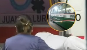 Chofer es baleado en la cara por falso pasajero en pleno paro: Manejó herido hasta el hospital