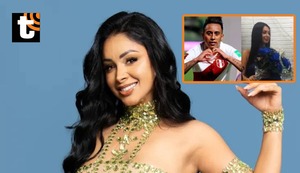 Pamela Franco recibe rosas azules durante conferencia de prensa en España: ¿Las envió Christian Cueva?