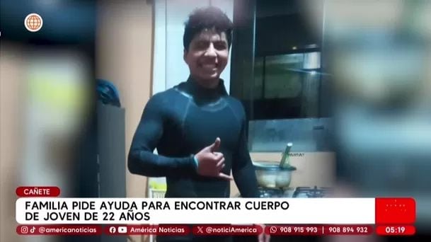 Familia pide ayuda para encontrar cuerpo de joven de 22 años en Cañete. Foto: América Noticias