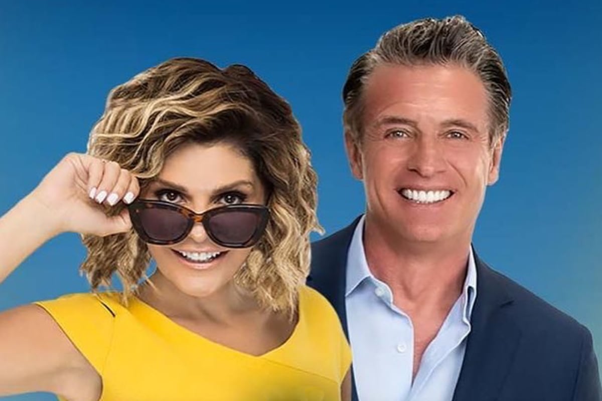 Soler de amarillo y Cantoral de azul en una imagen promocional de la novela (Foto: TelevisaUnivision)