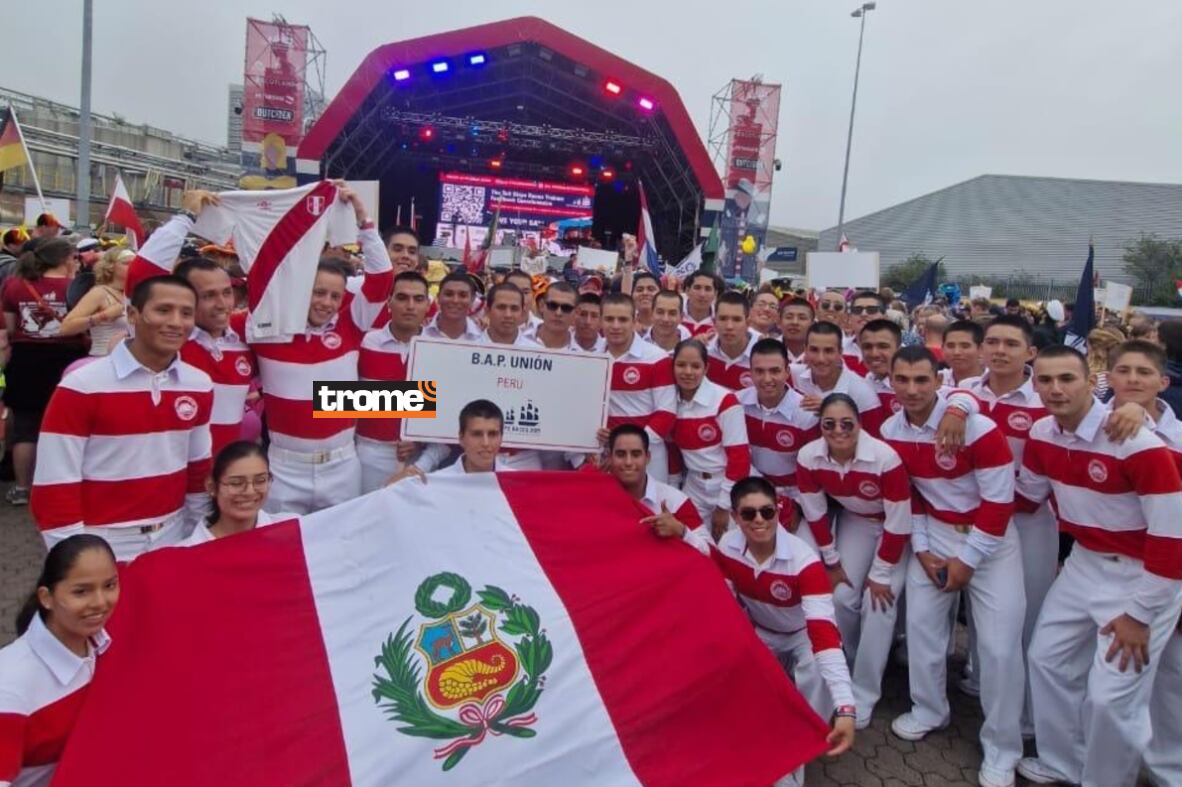 En Escocia, cadetes del B.A.P. Unión celebraron que ganaron el primer lugar en actividades deportivas de regatas de grandes veleros. (Isabel Medina / Trome).