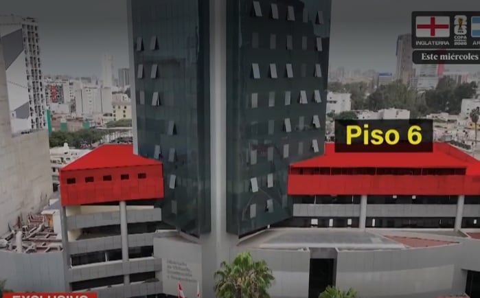 Piso 6 del Ministerio de Vivienda, Construcción y Saneamiento, donde fue ubicada la falla de la edificación. (Cuarto Poder)