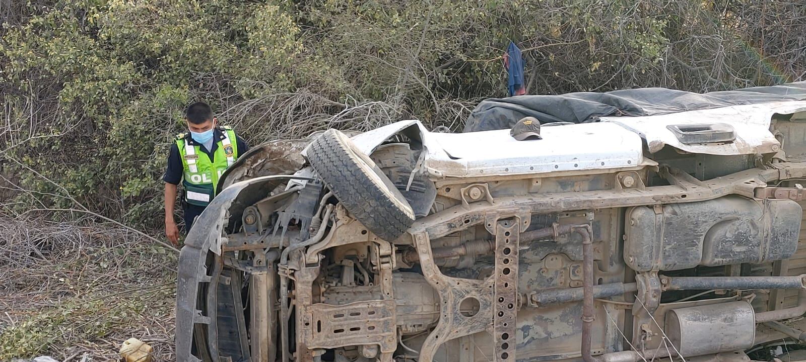 Lambayeque: doce personas heridas tras despiste y caída de vehículo a desnivel (Foto: Sandro Chambergo)
