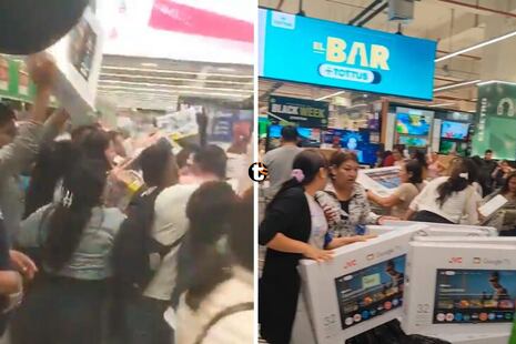 ¡Caos en supermercados por Black Friday 2024! Clientes se pelean y arranchan electrodomésticos en oferta