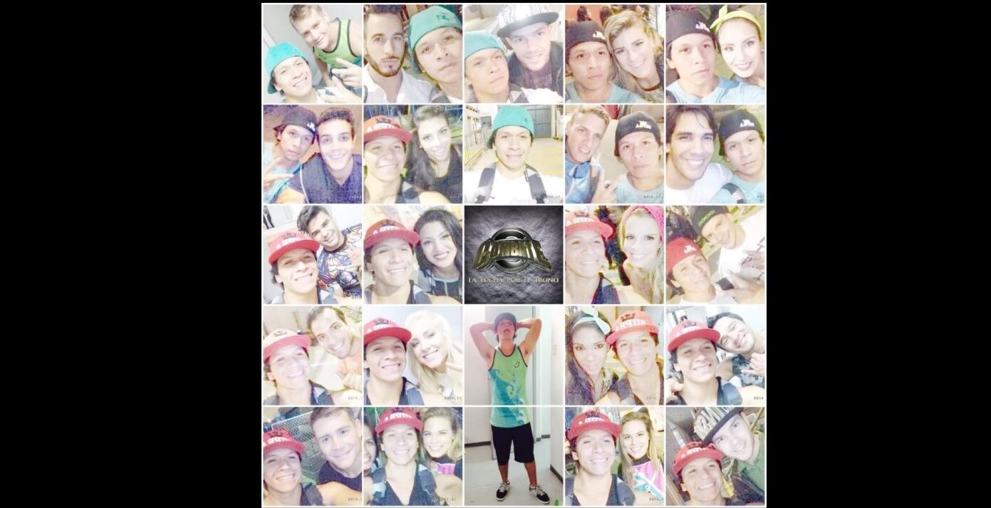 Franco y las fotos que se tomó con 'chicos reality' de 'Combate'