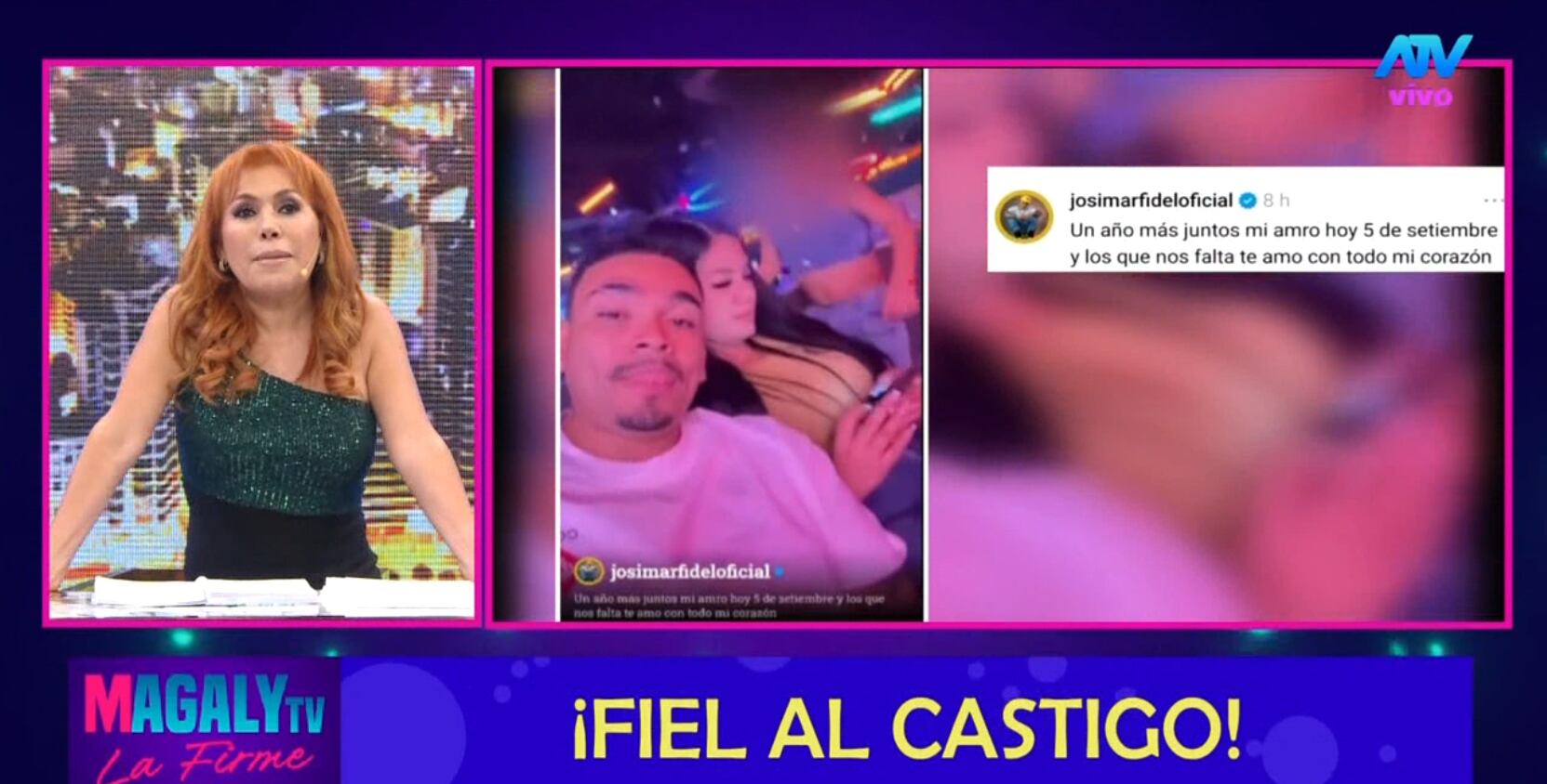 Magaly hunde a Josimar y María Fe tras celebrar un año más de relación.
