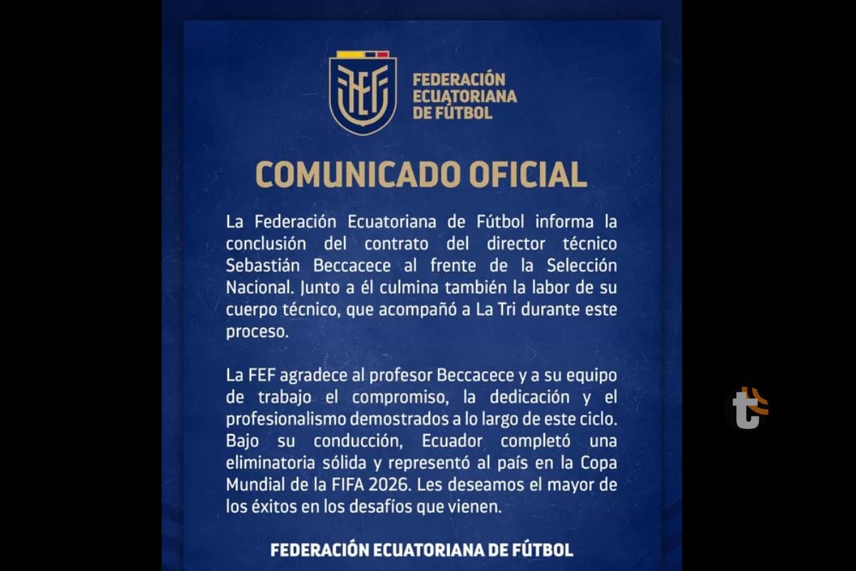 Federación de Ecuador infirmó sobre la salida de DT argentino (Foto: @FEF)