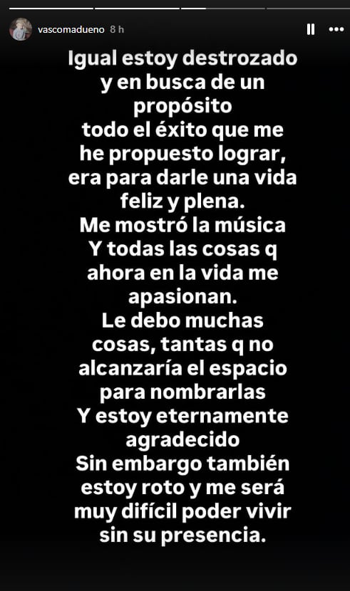 Hijo de Guillermo Dávila confirma la muerte de su madre. (Instagram)