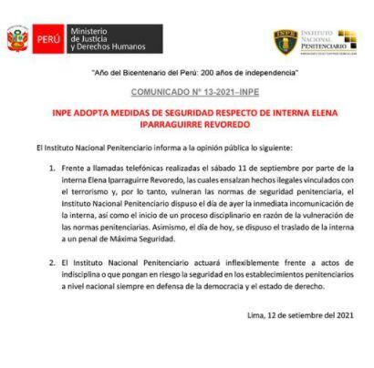 Comunicado del INPE. (Difusión)