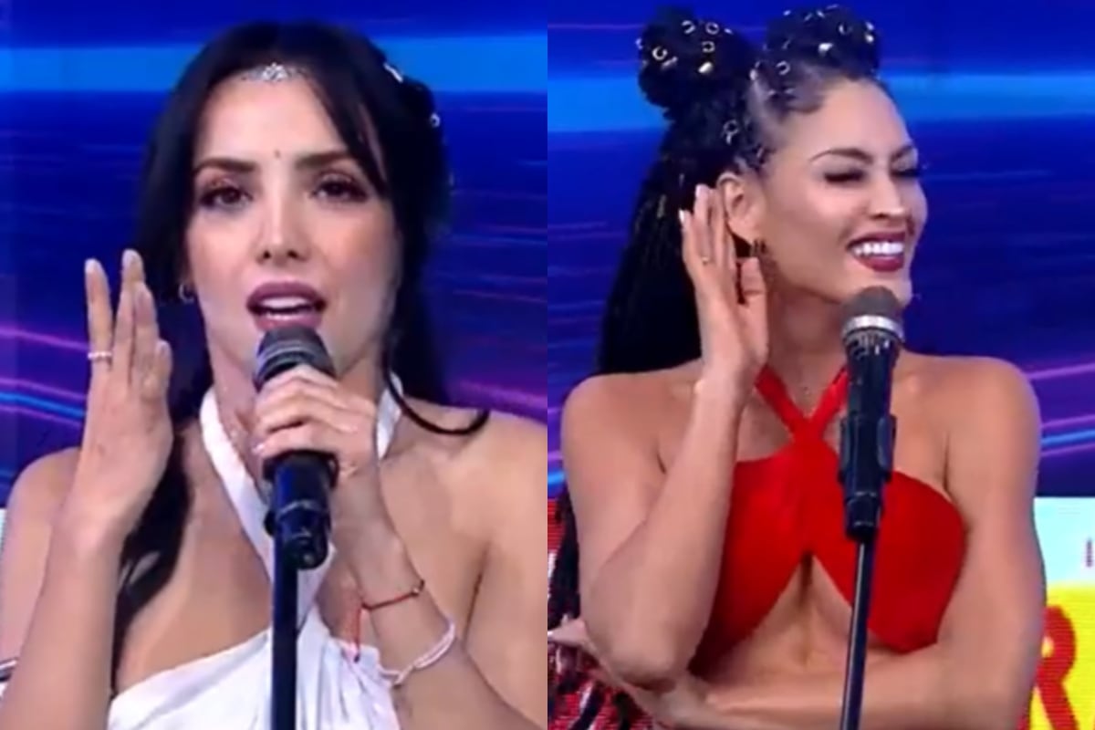 Rosángela Espinoza y Micheille Soifer protagonizaron tenso enfrentamiento en "Esto es guerra". (Foto: Captura América TV).