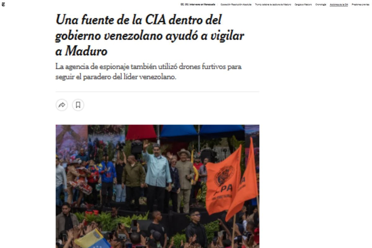 New York Times explicó como la CIA contactó a informante (Fuente: @newyorktime)