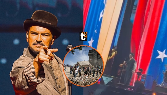 TROME - Ricardo Arjona se solidariza con los venezolanos en su concierto en Perú tras los dos terremotos