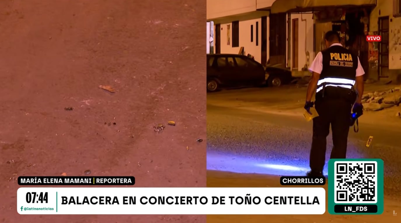 Un total de 18 casquillos se hallaron fuera del local en Chorrillos.