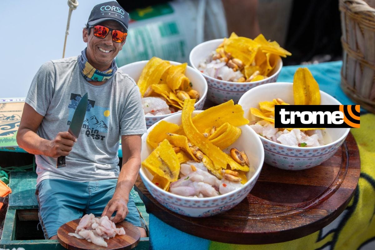 'Vitucho' es el chef en el mar de San Bartolo y hace magia con los pescados. Foto: Fernando Sangama/Trome.