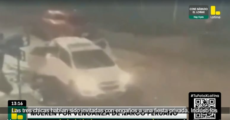 Estas son las últimas imágenes con vida de las tres mujeres, ingresando a una camioneta.