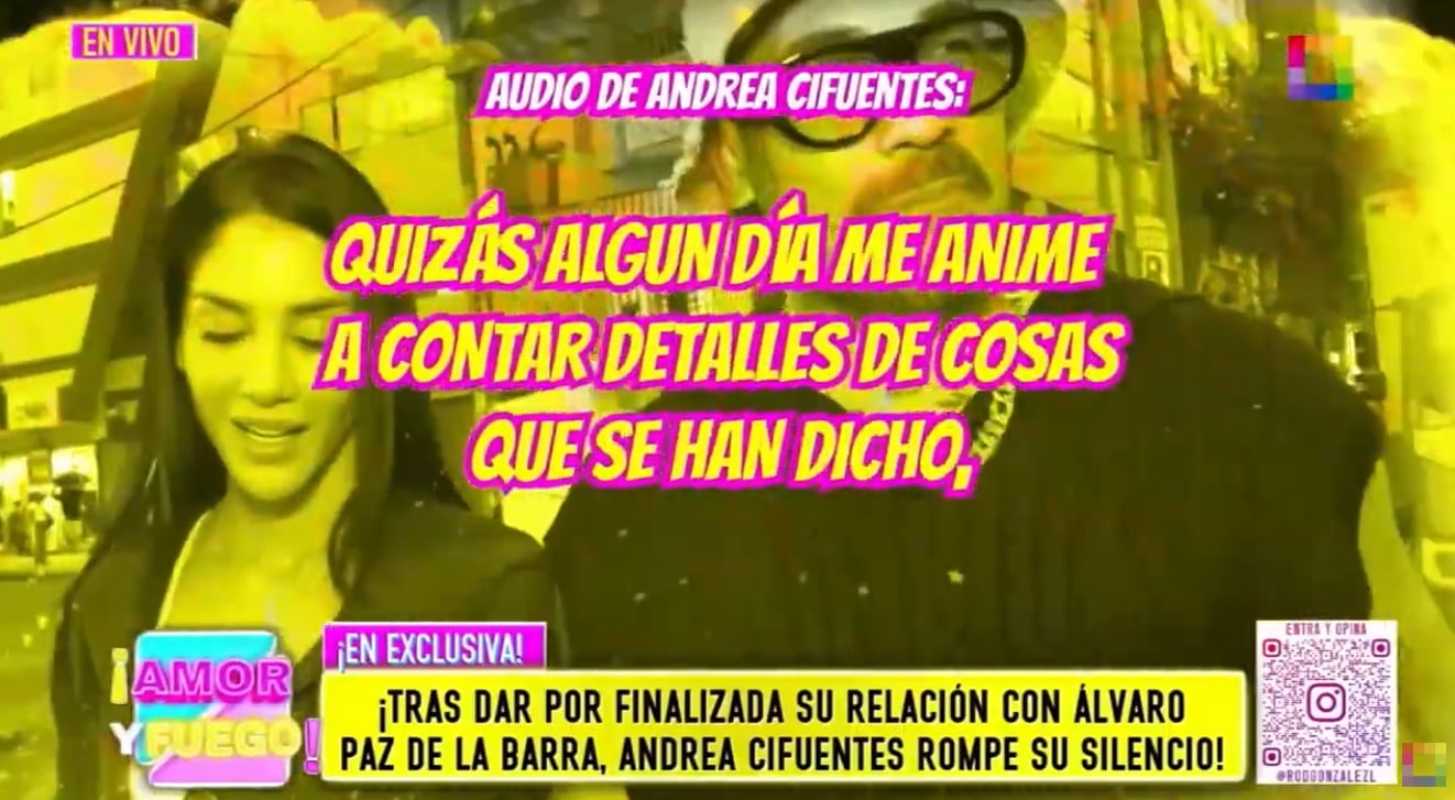Andrea Cifuentes habló con 'Amor y fuego'.