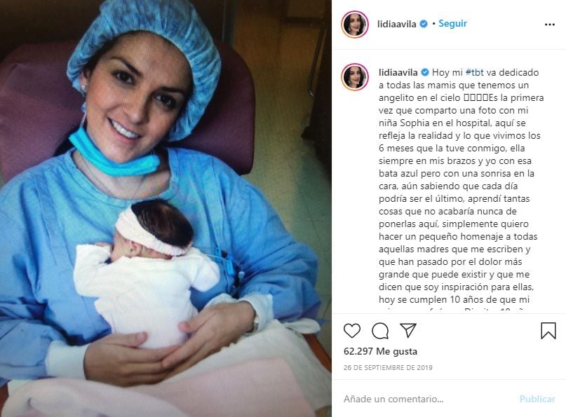 La cantante recordó a su pequeña en las redes sociales y le envío besos al cielo (Foto: Instagram / Lidia Ávila)