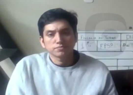 Johnsson Pulpo afirma que no sabía que tenía antecendentes. (Captura Justicia Tv)